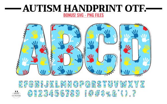 Autism Handprint: A Colorful Typeface for Makers