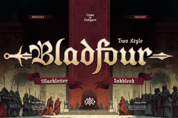 Bladfour: A Bold Blackletter Typeface for Web Design