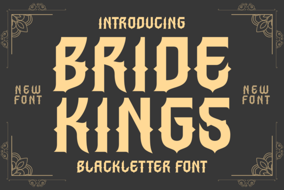 Bride Kings Typeface for Editorial Design