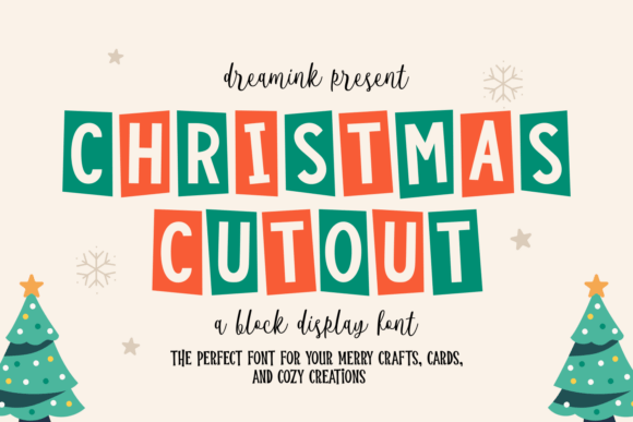 Christmas Cutout: A Festive Display Font for Holiday Campaigns