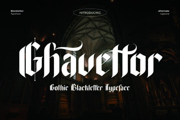 Ghavettor: A Bold Blackletter Font for Crafters