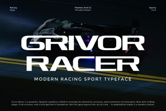 Grivor Racer: A Bold Typeface for Makers
