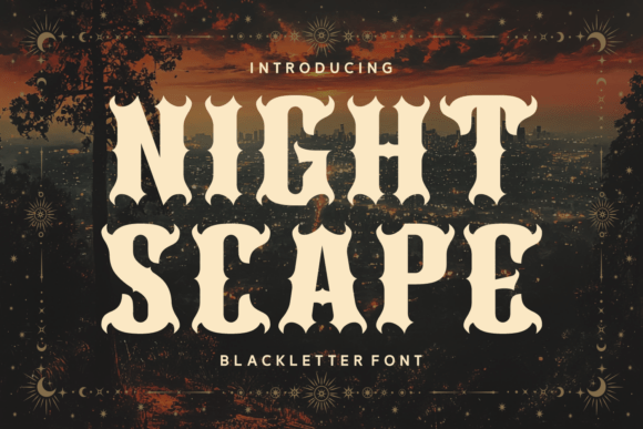 Night Scape Typeface for Editorial Design