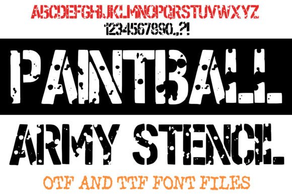 Paintball Army Stencil: A Bold Typeface for Editorial Design