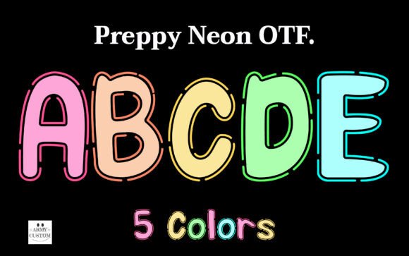 Preppy Neon: A Vibrant Typeface for Modern Editorial Design
