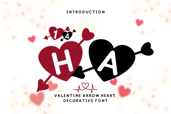 Valentine Arrow Heart Font for Web Design