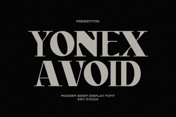Yonex Avoid: A Bold Serif Typeface for Branding